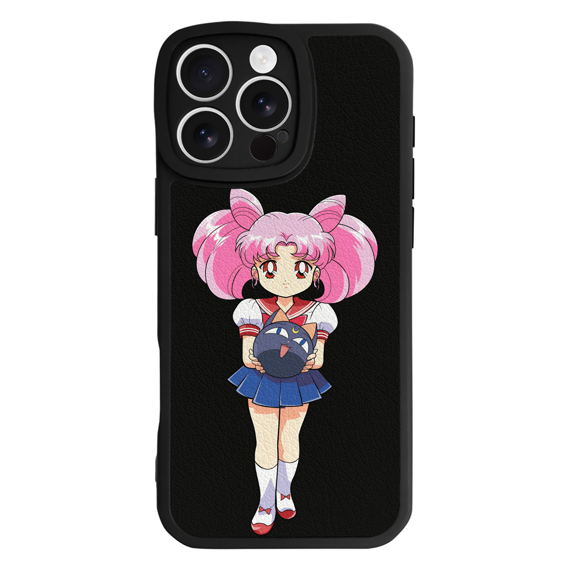 （画像用） 美少女戦士セーラームーン ちびうさ Sailor Moon Chibiusa Tsukino Usagi Small Lady Serenity 【iPhone 16シリーズ対応】シリコンスマホケース（レザー調） 材質：シリコン